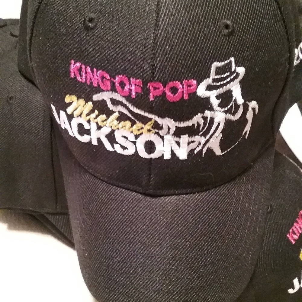 Michael Jackson black designed baseball cap hat